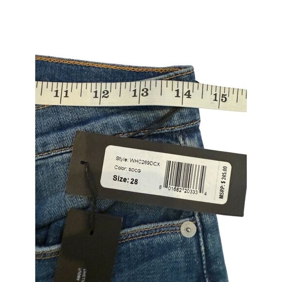 Hudson Women's Zoeey Straight High Rise Frayed Cropped Jeans - Picture 9 of 16